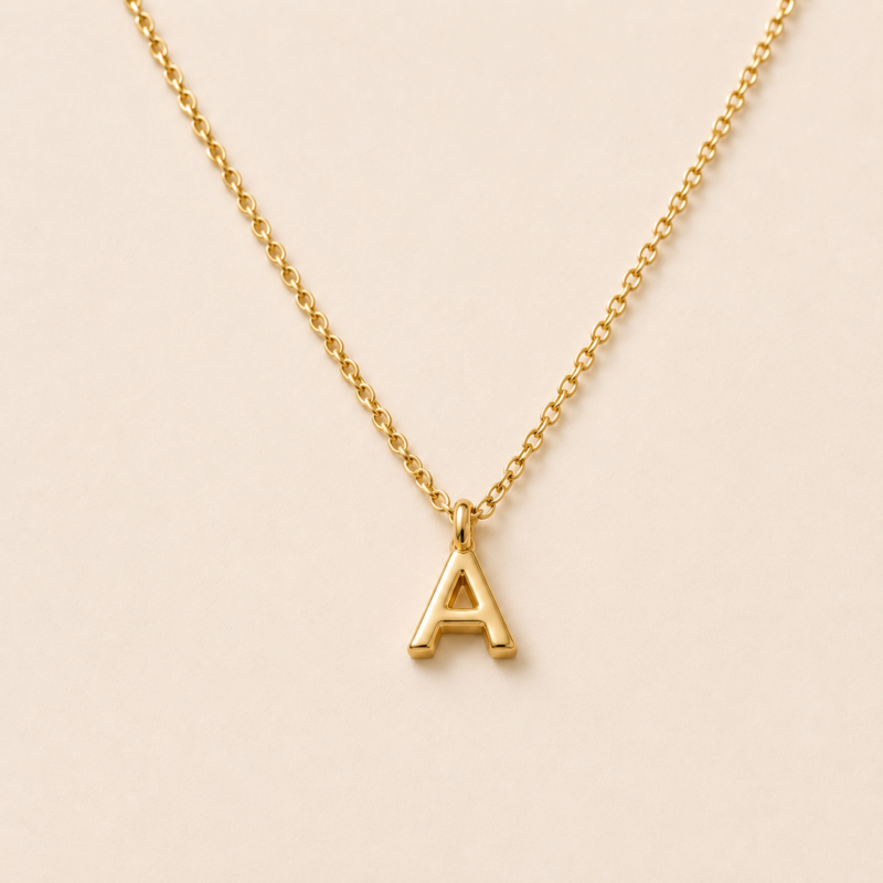 Dainty Initial Pendant Necklace from Zivanno