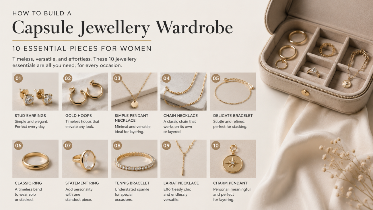 How to Build a Capsule Jewellery Wardrobe: 10 Essential Pieces for Women - Zivanno