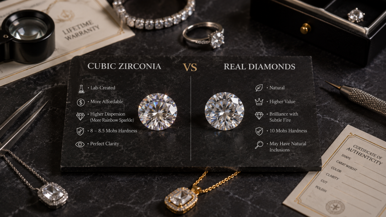 Cubic Zirconia vs Real Diamonds: The Truth About Crystal Jewellery - Zivanno