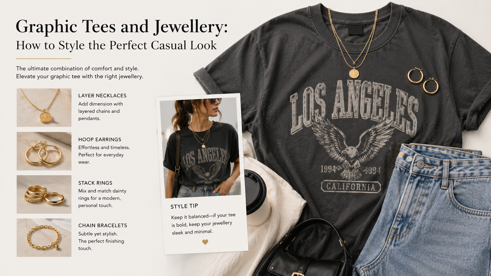 Graphic Tees and Jewellery: How to Style the Perfect Casual Look - Zivanno